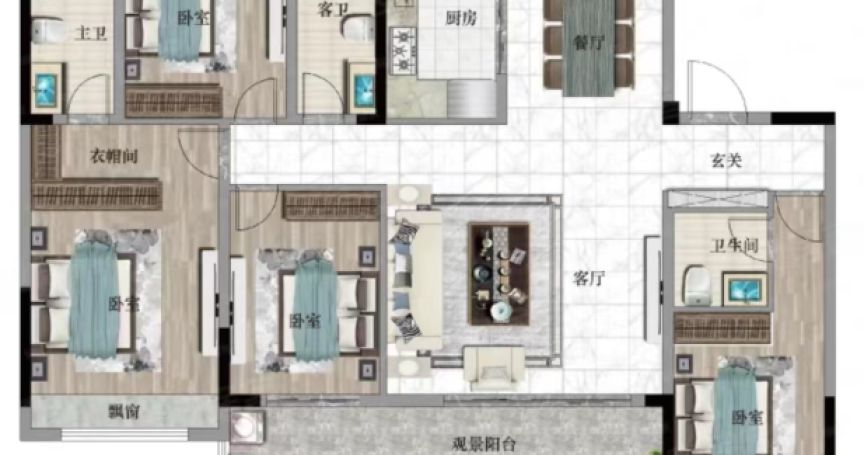 山東省泰安市現(xiàn)代簡約裝修效果圖